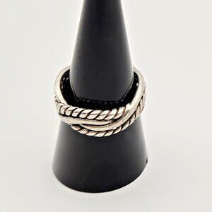 Silpada Sterling Silver Rope Twist Infinity Ring – Minimalist Band Size 7.75